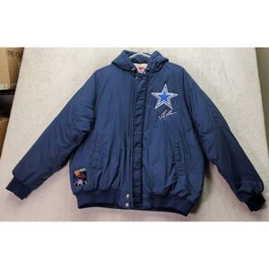 Dallas‎ Cowboys VTG Swingster Jacket Football Mens Large Navy Troy Aikman RARE